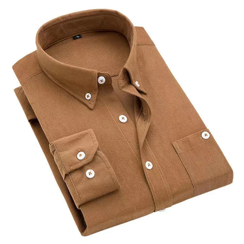Harrison Fine Wale Cotton Corduroy Button-Up Shirt