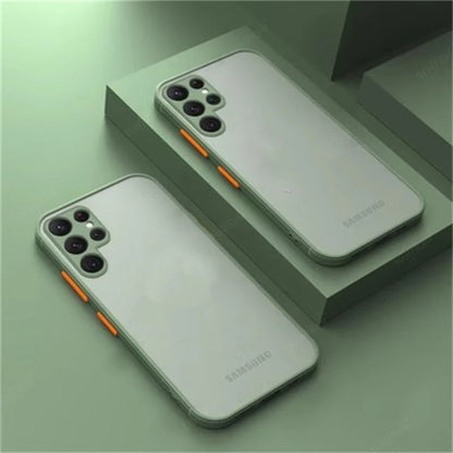 Shockproof Armor Case For Samsung Galaxy S25 S24 S22 S23 Ultra S21 S20 FE S10 Plus A55 A35 A15 A14 A34 A54 5G Matte Cover