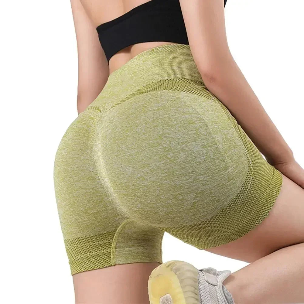 High-Waist Seamless Yoga Shorts – Sculpt & Lift Active Fit