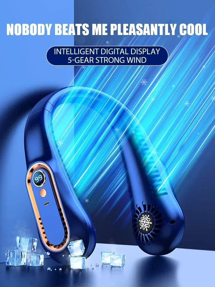 Mini Bladeless Neck Fan – Cool Wind Blows All Over the Body