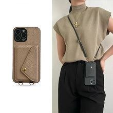 Crossbody Leather Phone Case with Wallet & Card Holder for iPhone 11-16 Pro Max