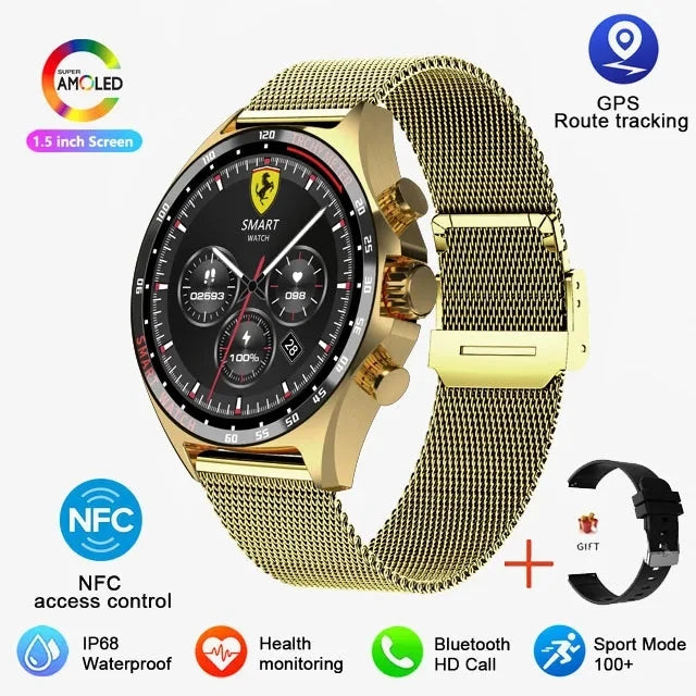 Daredevil GPS Smartwatch for Men - Bluetooth Call HD AMOLED Display, Altitude Tracker, Compass, Fitness Monitor, IP68 Waterproof Adventure Watch