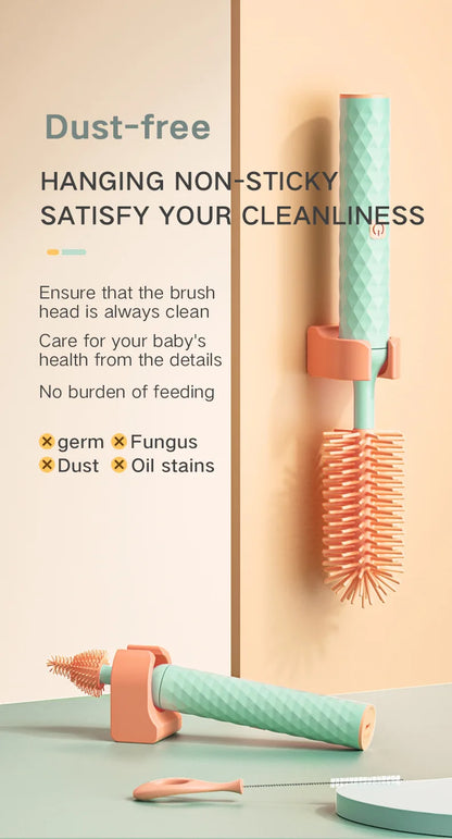 Electric Silicone Bottle Brush 360 Degree Rotating Baby Pacifier Cup Pacifier Cleaning Brush Set with 1200mAh Lithium Battery
