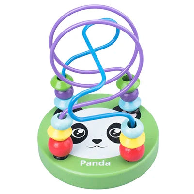 Montessori Wooden Roller Coaster Bead Maze for Toddlers