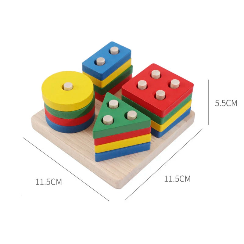 Montessori Wooden Roller Coaster Bead Maze for Toddlers