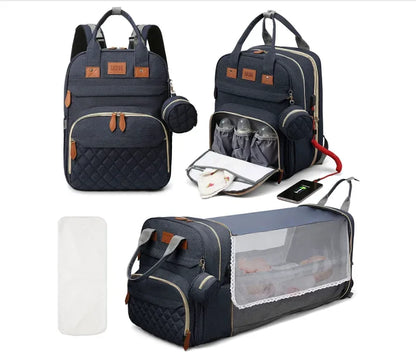 3-in-1 Diaper Bag & Baby Bed