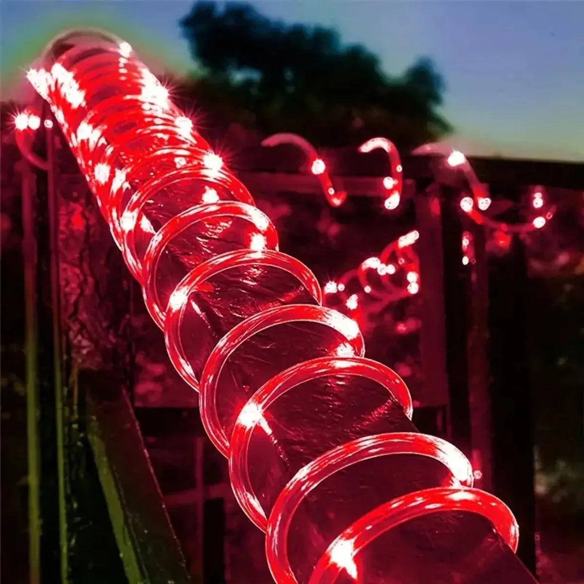 Solar Tube Rope LED Light – Outdoor Garden Christmas Decoration Garland