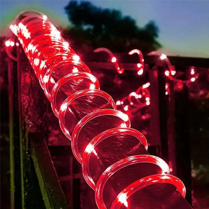 Solar Tube Rope LED Light – Outdoor Garden Christmas Decoration Garland