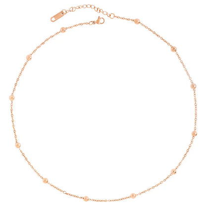 Gold ball bead necklace
