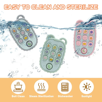 Chewable Baby Phone Toy – Soft Teether & Learning Fun for Infants