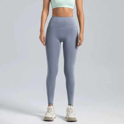 Women's Pink Tropical Print High-Waisted Yoga Leggings