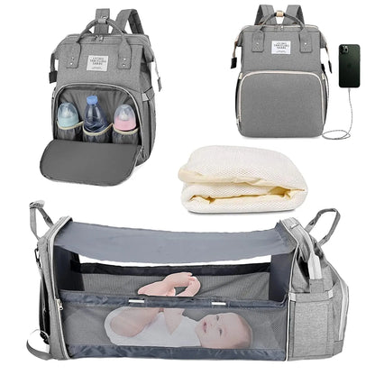 3-in-1 Diaper Bag & Baby Bed