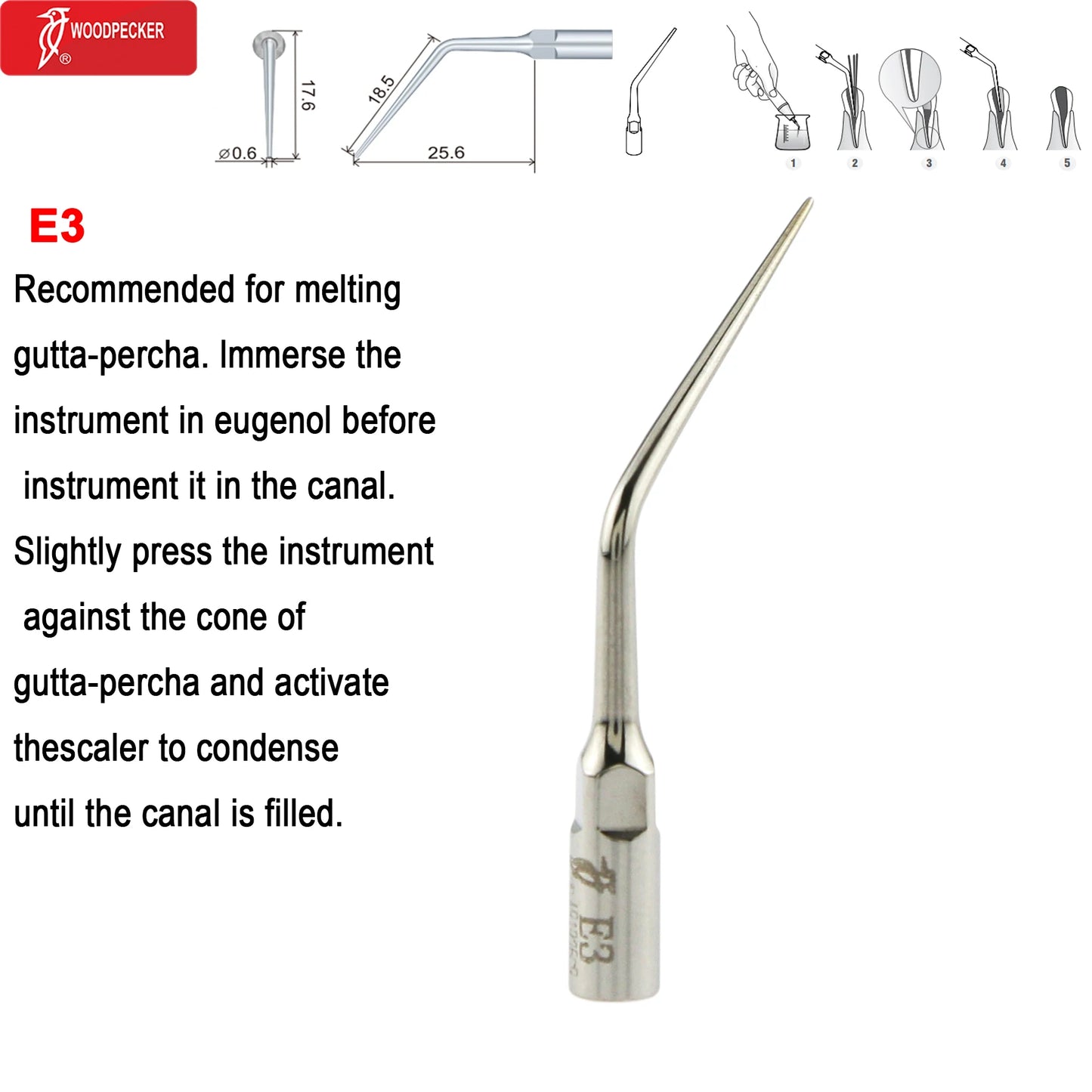 Woodpecker DTE Dental Ultrasonic Scaler Tips Scaling Endo Tip Dentistry Instruments Medical Accessories Fit EMS Satelec  NSK