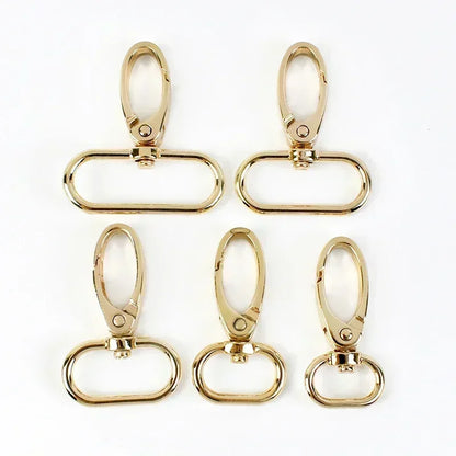 50Pcs Metal Strap Buckles Swivel Lobster Clasp Bag Webbing Belt Snap Hooks Handbag Carabiner Hangers DIY KeyChain Accessories