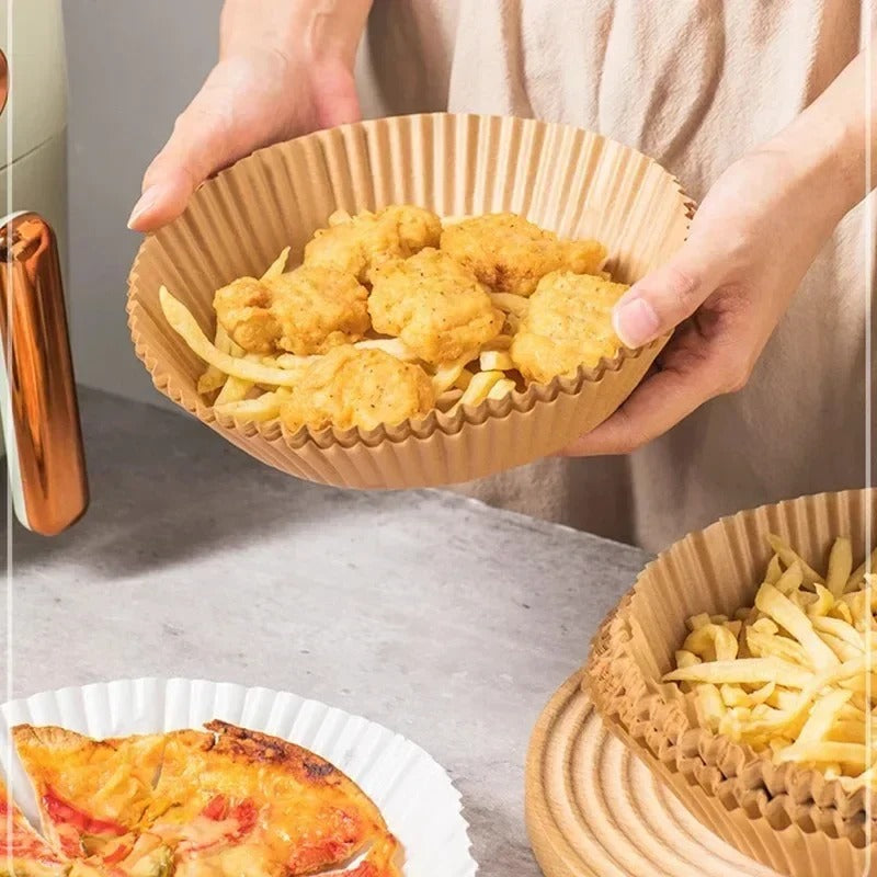 Globetrek° AirFryer Liner: Disposable Paper Liner for Air Fryer