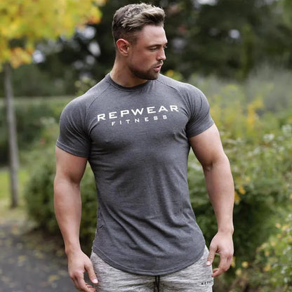 Men’s Athletic Fit Gym T-Shirt – Breathable Cotton Workout Shirt for Training & Casual Wear