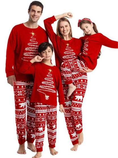 Cozy Polar Bear & Tinsel Tree Family Pajama Set