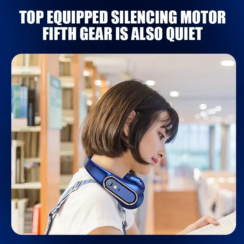 Mini Bladeless Neck Fan – Cool Wind Blows All Over the Body