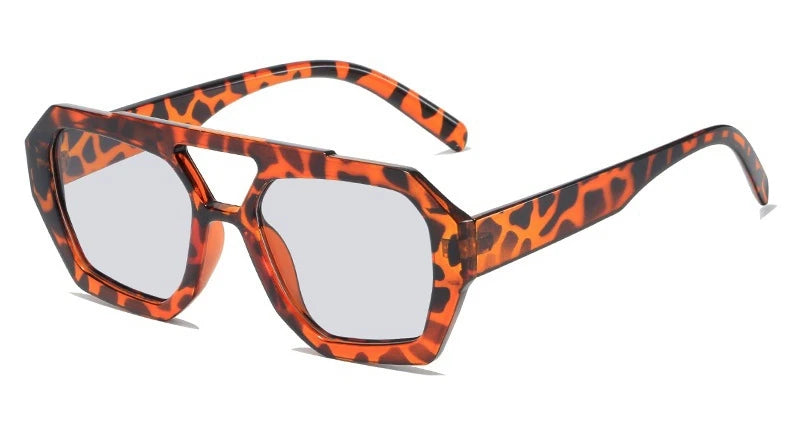 Womans Big Frame Sunglasses Summer Sunshade Beach Vacation Leopard Sunglasses