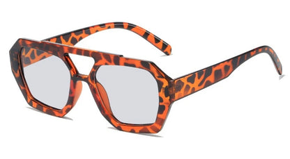 Womans Big Frame Sunglasses Summer Sunshade Beach Vacation Leopard Sunglasses