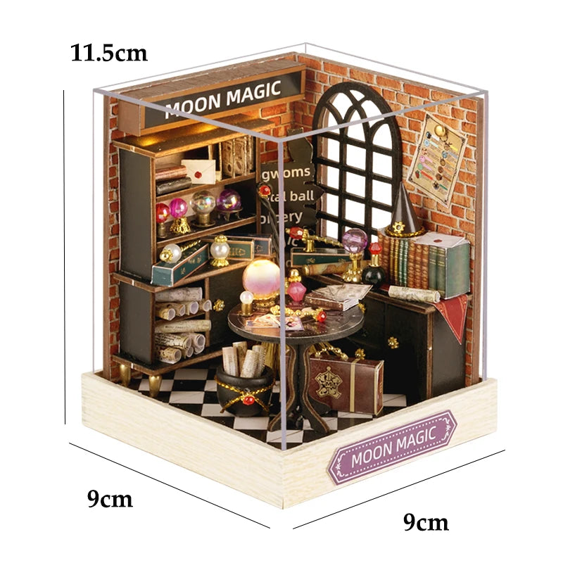 Wooden Miniature Doll House DIY Small House Kit  Assembled DollHouses Building Model 3D Puzzle Toy With Furniture Adults Gifts