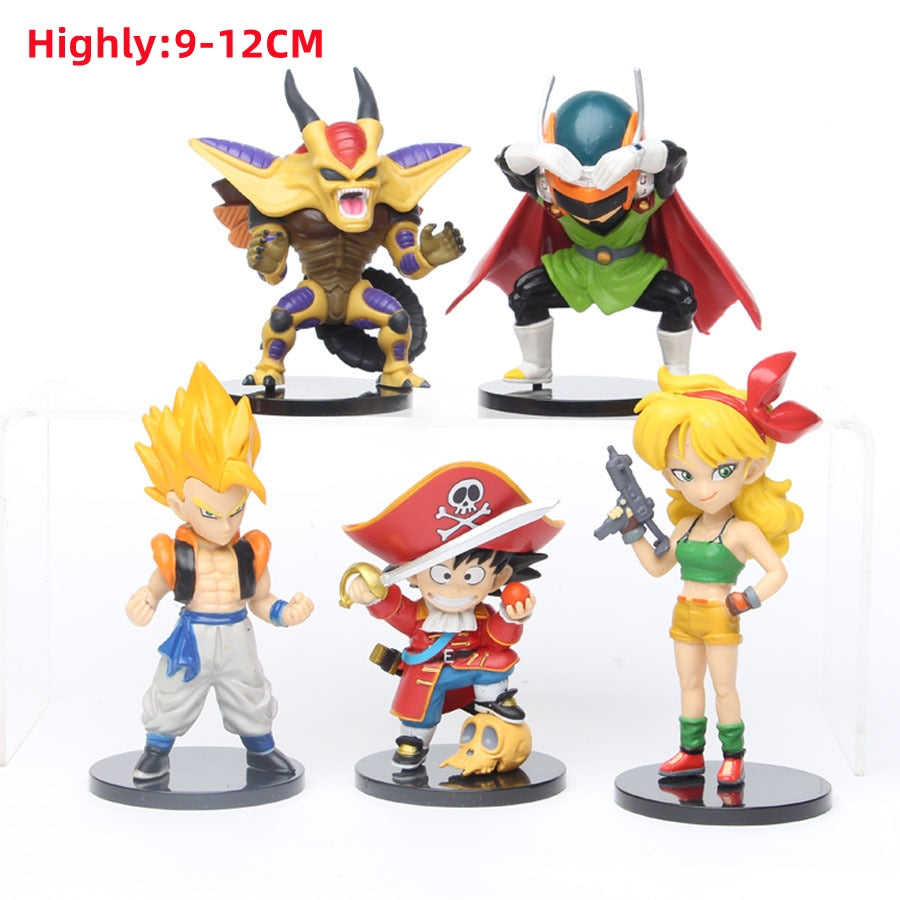 Dragon Ball Z Super Saiyan Son Goku Son Gohan Vegeta Broly Piccolo Majin Buu Action Figure Set Anime Figurines Model Gifts Toys