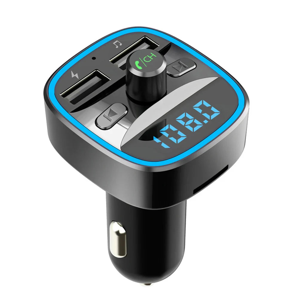 T25 Car Bluetooth 5.0 FM Transmitter MP3 Player Fast Charging Dual USB Charger