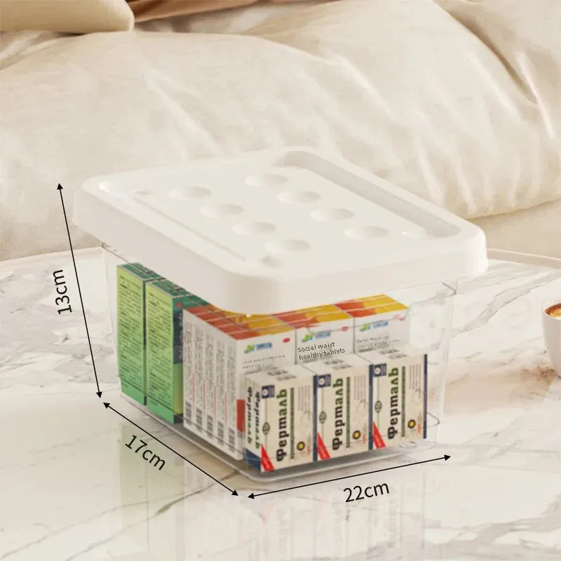 Large Capacity Portable Medical Box Home Use Outdoor Emergency Kit Family Health Care Box Medicine Storage Box