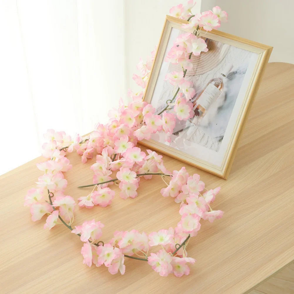 180cm Artificial Sakura Flower Vine - Wedding & Garden Arch Decor