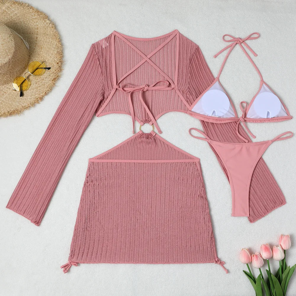 Women's Sexy 3-Piece Bikini Set – Beach Swimwear