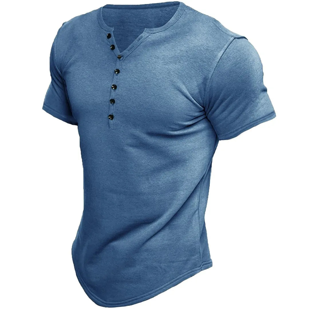 Rivaro Classic Henley Shirt for Men – Stylish Casual Wear