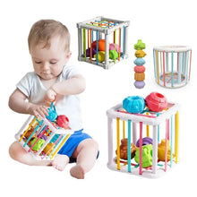 Montessori Shape Sorter Cube – Rainbow Sorting Blocks for Infants