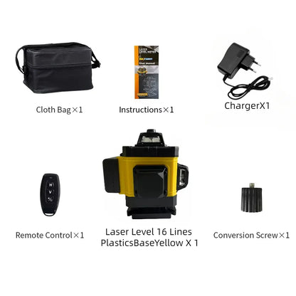 tripod/nivel a laser 16 Lines Laser profesional Level green line Self-leveling 360 autonivelant