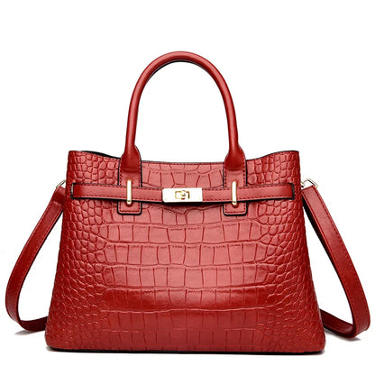 Women Leather 3 Layer Bag
