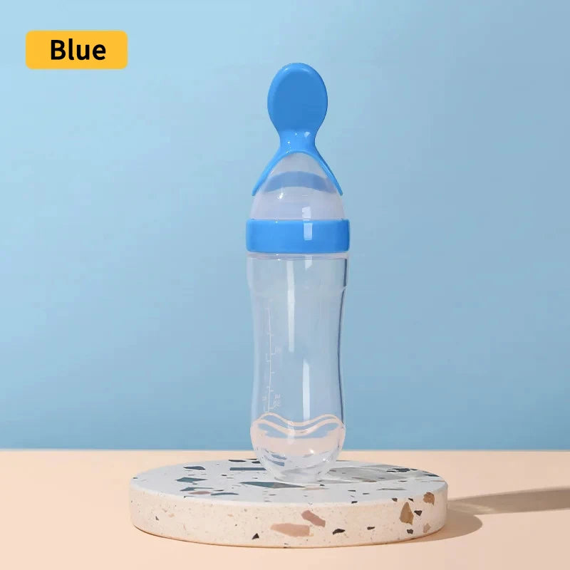 Baby Silicone Squeezing Feeding Bottle – Easy & Mess-Free Feeding!