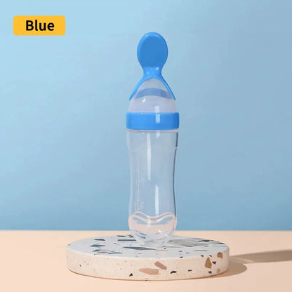 Baby Silicone Squeezing Feeding Bottle – Easy & Mess-Free Feeding!