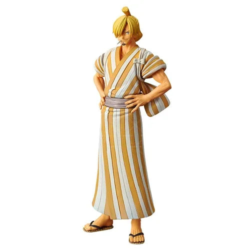 18cm One Piece Wano Anime Figures - Luffy, Zoro, Chopper, Nami, Sanji, Brook, Robin, Law