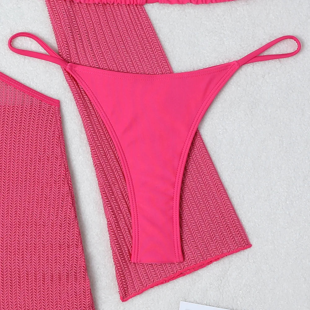 Women's Sexy 3-Piece Bikini Set – Beach Swimwear