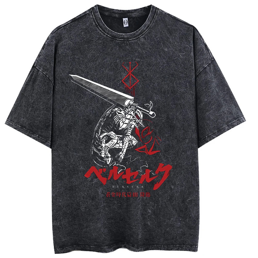 Eren Destiny Oversized Acid Wash Tee