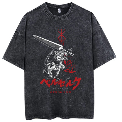 Eren Destiny Oversized Acid Wash Tee