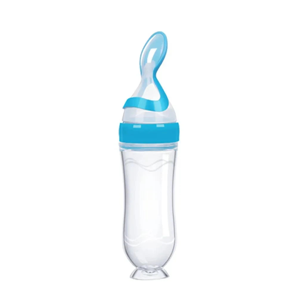 Baby Silicone Squeezing Feeding Bottle – Easy & Mess-Free Feeding!