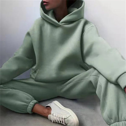 Cozy Oversized Hoodie & Pants Set for Women – Autumn Loungewear Suit