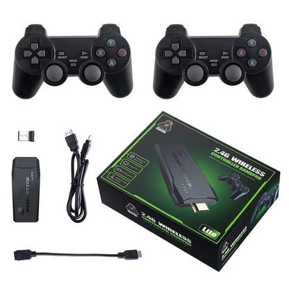 M8 4K HD Game Console 64GB – 20,000+ Games, PS1 & GBA, Wireless Controllers