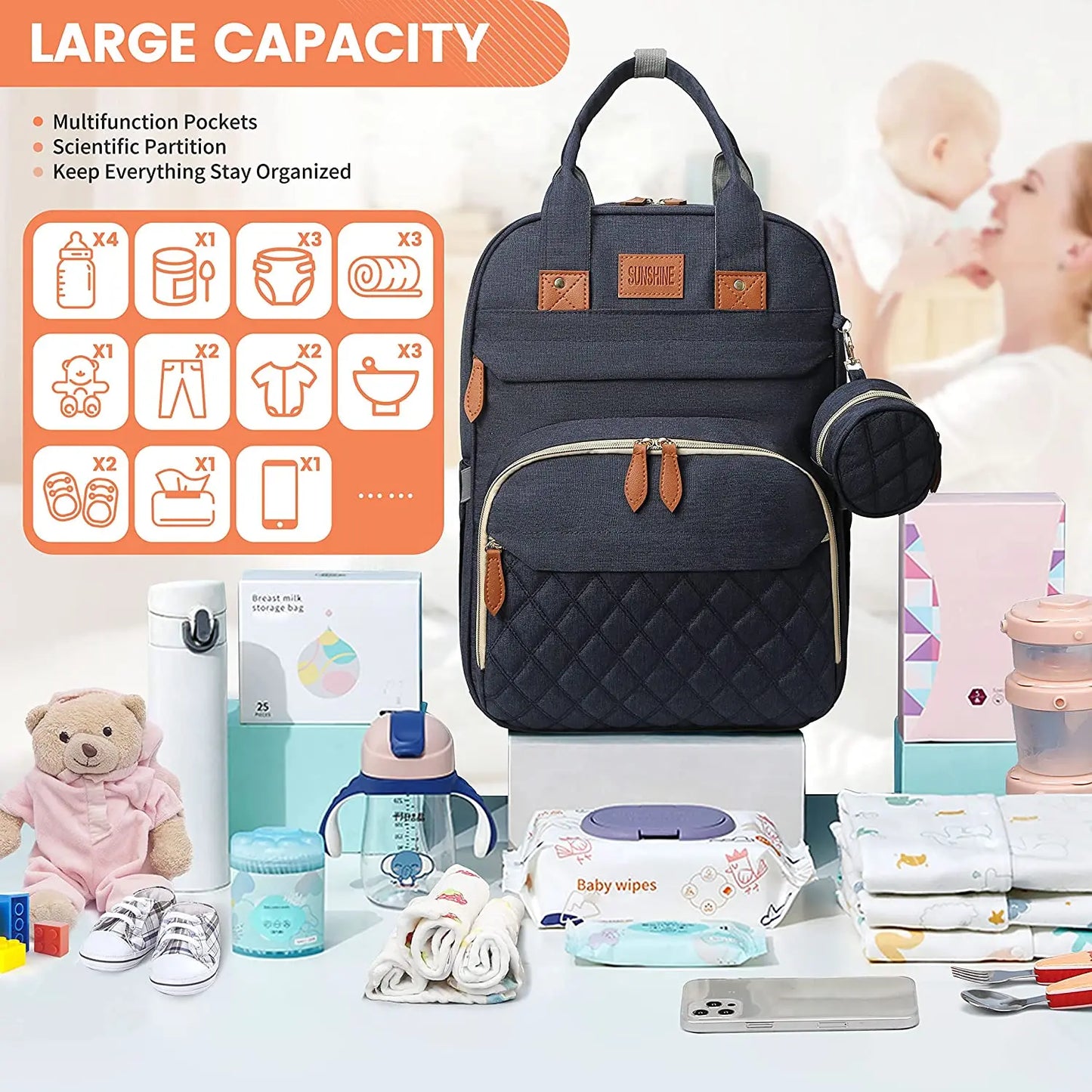 3-in-1 Diaper Bag & Baby Bed