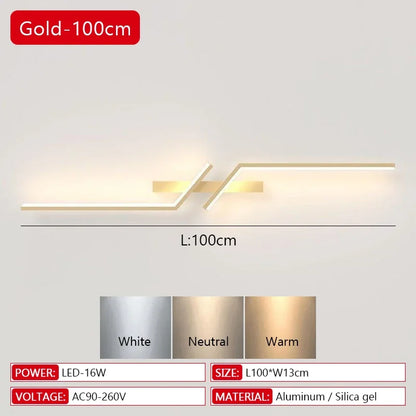 Sleek LED Wall Lamp for Bedroom and Living Room Decor