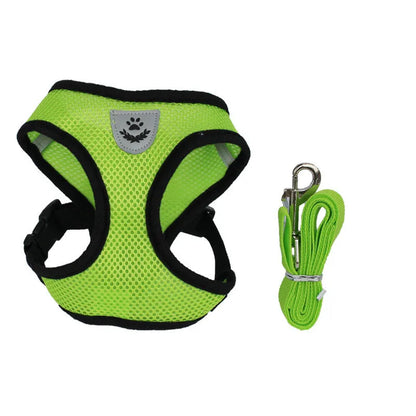 Cat Harness Vest Walking Lead Leash Collar Polyester - Adjustable  Pet Accessories