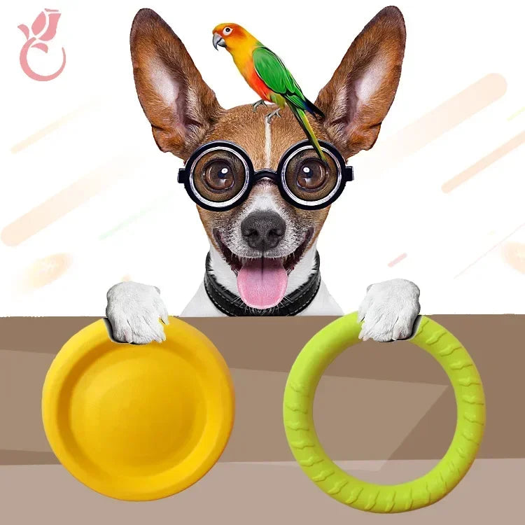 Durable Silicone Dog Training Flying Disc - Safe & Interactive Toy
