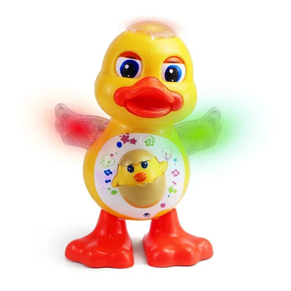 Electronic Toys Dancing Duck Funny Blink Eyes Flashing Light Shake The Body Cute Musical Cartoon Animal Educational Toy Kid Gift