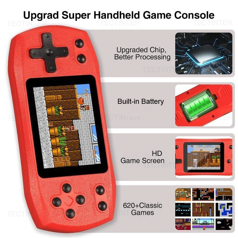 Retro Video Game Console - 620 Built-in Classic Games for Kids & Adults