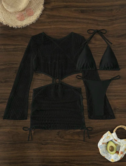Women's Sexy 3-Piece Bikini Set – Beach Swimwear